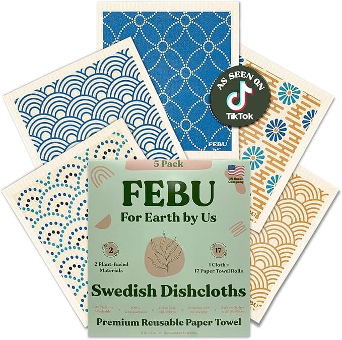 Reusable Swedish Dishcloths (5-Pack)